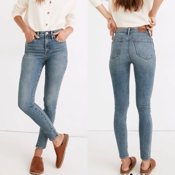 MADEWELL Skinny Jeans Women Petite 29P Woodbridge Wash 10" High Rise NA878 - Picture 1 of 15